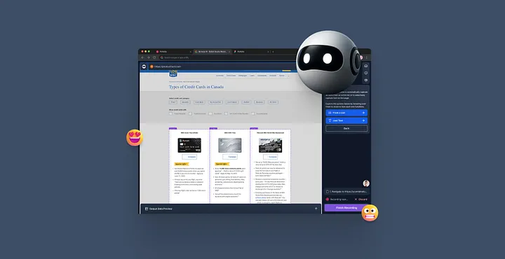 Browse AI Robot is extracting data from a list-axiabits