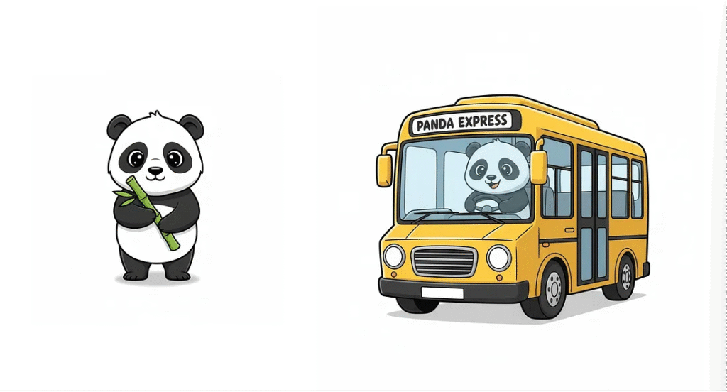 Attached mascot (Left) and its usage in a context (Right).
-axiabtis