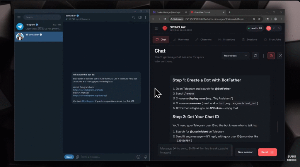 How to Set Up OpenClaw (Clawdbot) – Full Beginner’s Walkthrough (No-Code Guide) 4 Connect Telegram-axiabits
