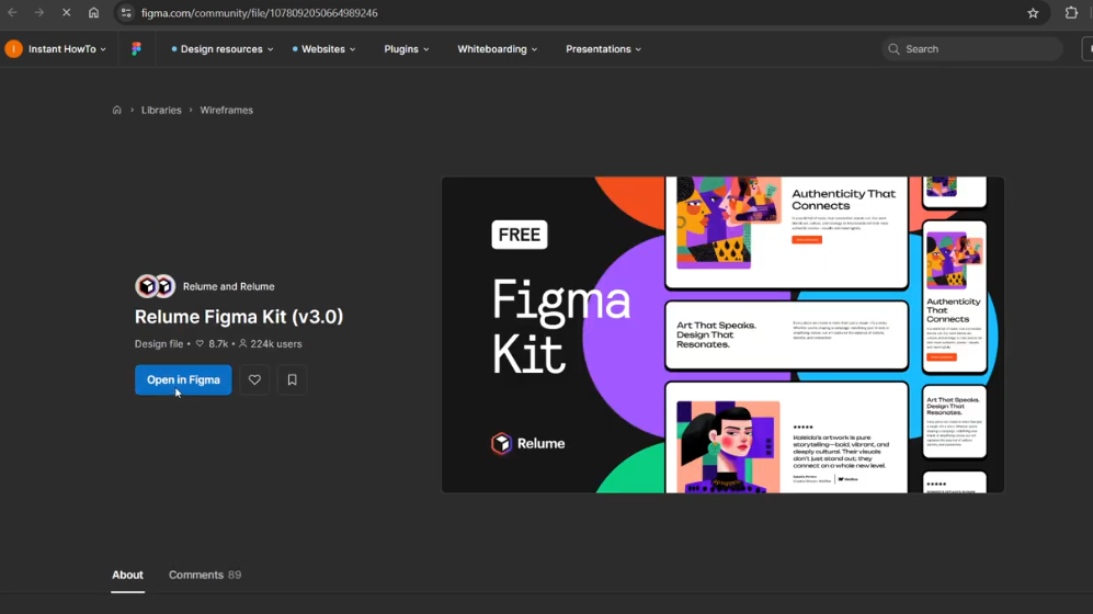 How To EXPORT Relume To Figma (QUICK & EASY) 2026 4 Open the Relume Figma Kit-axiabits