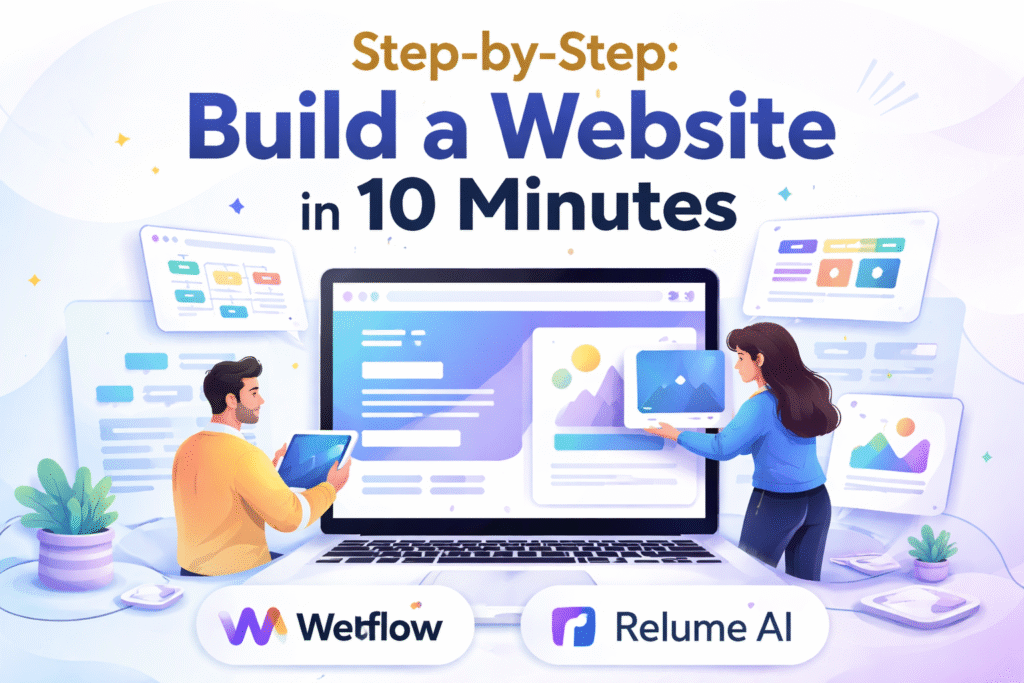 How to build website under 10 minutes using Webflow and Relume AI 2 Build a Website in 10 Minutes-axiabits